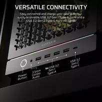 atx case - „Corsair Frame 5000D RS ARGB“ kompiuterio korpusas, „Midi-Tower“, E-ATX, RGB, grūdintas stiklas - juodas - 9 nuotrauka