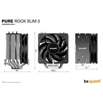 procesoriaus cpu ausintuvas - Be Quiet! Pure Rock Slim 3 - 2 nuotrauka
