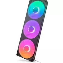 rgb ventiliatoriai - NZXT F420 RGB Core 140mm Case Fan Black - 3 nuotrauka