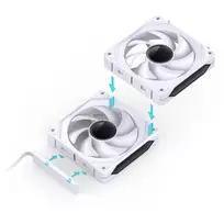 korpuso ventiliatorius - Jonsbo ZL-120W PWM ARGB 120mm White, 3 vnt. - 5 nuotrauka