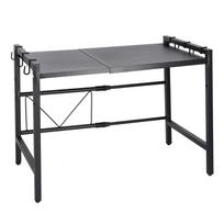 metalines spinteles - Reguliuojama virtuvės lentyna virš mikrobangų krosnelės, Juoda (Black) - 6 nuotrauka