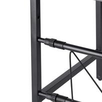 metalines spinteles - Reguliuojama virtuvės lentyna virš mikrobangų krosnelės, Juoda (Black) - 8 nuotrauka