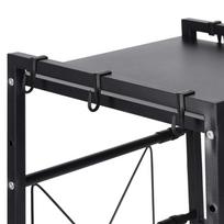 metalines spinteles - Reguliuojama virtuvės lentyna virš mikrobangų krosnelės, Juoda (Black) - 9 nuotrauka