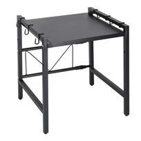 metalines spinteles - Reguliuojama virtuvės lentyna virš mikrobangų krosnelės, Juoda (Black) - 11 nuotrauka