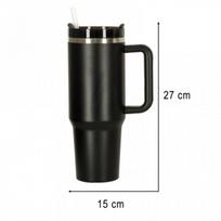 gertuves su siaudeliu - Termopuodelis RoGer KX3032, 1.2 l, juoda sp./sidabro sp. - 2 nuotrauka