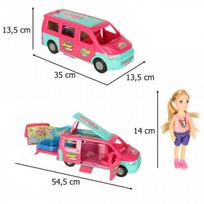 leles automobilis - RoGer Lėlių kemperis su priedais ir baseinu, Camper - 3 nuotrauka