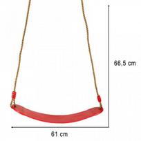 lauko sodo supynes - Vaikiškos sūpynės, plokščios, raudonos (Red) - 2 nuotrauka