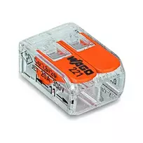 compact - Laidų jungė Wago 221-412, 2 x 0,2-4 mm², 32 A, oranžinė, 100 vnt. - 5 nuotrauka