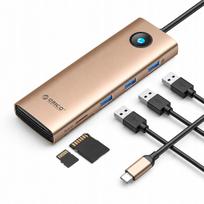hdmi vga - ORICO PW11 9in1 USB-C prijungimo stotelė Rožinio aukso (Rose Gold) - 1 nuotrauka