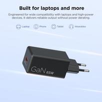 lenovo 65w usb c - Lenovo Mini GaN USB-C 65W (EU) G0A665WBEU Juodas (Black) - 2 nuotrauka