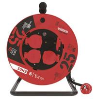 kabelio rite - EMOS Ilgiklis - ritė 4 lizdų 25m su įžeminimu, 2.5mm², 16A, 3680W, kabelis su gumine izoliacija H05RR-F3G, IP44 - 2 nuotrauka