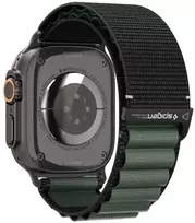 Spigen WBF1 Dirželis Apple Watch 44 / 45 / 46 / 49 mm, Juodas ir Žalias (Black and Green)