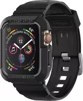Spigen Rugged Armor Pro dėklas su dirželiu Apple Watch 4 / 5 / 6 / 7 / 8 / SE (44/45 mm) - Juodas (Black)