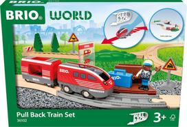 BRIO World traukinių rinkinys su atgaline trauka 36102