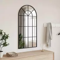 Veidrodis vidaXL, sieninis, 50 cm x 100 cm, juodas (Black)