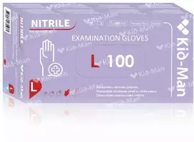 Kid-Man nitrilinės vienkartinės pirštinės, L dydis, 100 vnt., Violetinės