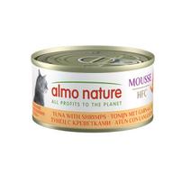 Šlapias kačių maistas Almo Nature HFC Mousse Tuna with Shrimps, tunas/krevetės, 0.07 kg