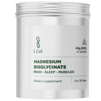 L CELL Magnio Bisglicinatas, milteliai, 45 g