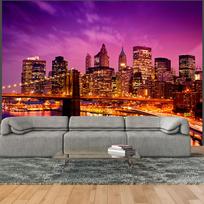 Fototapetas Artgeist Manhattan And Brooklyn Bridge By Night FTNT1106SAM, 270 cm x 343 cm