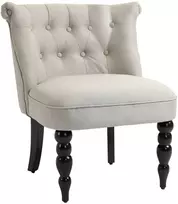 Fotelis HOMCOM, smėlinė ir juoda (Beige/Black), 67 cm x 67 cm x 78 cm