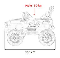 elektromobilis dvivietis dzipas - Dvivietis vaikiškas elektrinis automobilis Jeep Off Road 4x4, rožinis - 2 nuotrauka