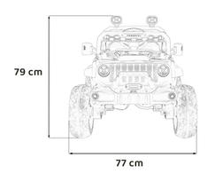 elektromobilis dvivietis dzipas - Dvivietis vaikiškas elektrinis automobilis Jeep Off Road 4x4, rožinis - 3 nuotrauka