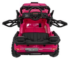 elektromobilis dvivietis dzipas - Dvivietis vaikiškas elektrinis automobilis Jeep Off Road 4x4, rožinis - 4 nuotrauka