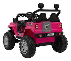 elektromobilis dvivietis dzipas - Dvivietis vaikiškas elektrinis automobilis Jeep Off Road 4x4, rožinis - 16 nuotrauka