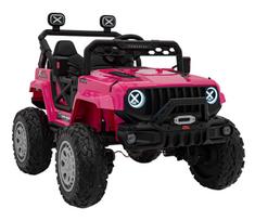 elektromobilis dvivietis dzipas - Dvivietis vaikiškas elektrinis automobilis Jeep Off Road 4x4, rožinis - 18 nuotrauka