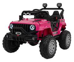 elektromobilis dvivietis dzipas - Dvivietis vaikiškas elektrinis automobilis Jeep Off Road 4x4, rožinis - 19 nuotrauka