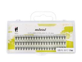 Ibra Naturals Juodas (Black) dirbtinės blakstienos kuokšteliais 1 cm, 1 vnt.