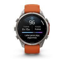 garmin fenix laikrodis - Garmin Fenix 9 Pro 47mm Titanium Autumn Orange / Spark Orange (Oranžinis) - 3 nuotrauka