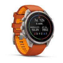 garmin fenix laikrodis - Garmin Fenix 9 Pro 47mm Titanium Autumn Orange / Spark Orange (Oranžinis) - 4 nuotrauka