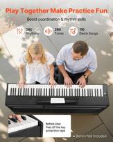 elektrinis pianinas - VEVOR 88 klavišų Juodas (Black) - 9 nuotrauka