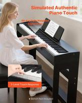 elektrinis pianinas - VEVOR 88 klavišų Juodas (Black) - 11 nuotrauka