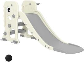 AIYAPLAY 3-in-1 vaikiška čiuožykla, kreminė balta/pilka (Cream White/Grey)