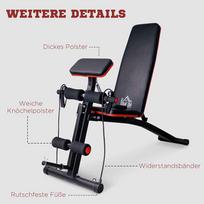vonios spintele su - Homcom Daugiafunkcinis suoliukas 120 kg - Juodas (Black) - 4 nuotrauka