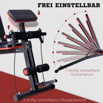 vonios spintele su - Homcom Daugiafunkcinis suoliukas 120 kg - Juodas (Black) - 7 nuotrauka