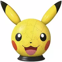 3d delione - Ravensburger 3D Puzzleball Pokémon Pikachu su ausytėmis, 54 det. - 5 nuotrauka