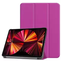 deklas fold 5 - iLike "Tri-Fold Eco-Leather Stand Case Xiaomi Pad 5/ 5 Pro (11") 2021" Purple - 3 nuotrauka