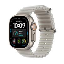apple watch 4 ultra - Apple Watch Ultra 4 GPS + Cellular 49mm Natural Titanium Case with Translucent Grey Ocean Band - 2 nuotrauka