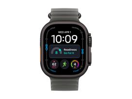 casio - Apple Watch Ultra 4 GPS + Cellular 49mm Black Titanium Case with Translucent Black Ocean Band - 2 nuotrauka