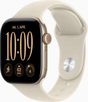 apple watch ismanieji laikrodziai - Apple Watch Series 12 GPS + Cellular 42mm Light Gold Aluminium Case with Sand Sport Band - S/M - 2 nuotrauka
