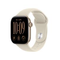 apple watch ismanieji laikrodziai - Apple Watch Series 12 GPS 42mm Light Gold Aluminium Case with Sand Sport Band - S/M - 2 nuotrauka