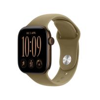 apple watch ismanieji laikrodziai - Apple Watch Series 12 GPS 42mm Dark Bronze Aluminium Case with Olive Sport Band - M/L - 2 nuotrauka