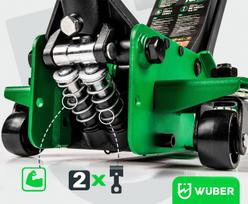 automobiliai - Hidraulinis žemo profilio domkratas Wuber W22022 85-430mm, 3t - 4 nuotrauka