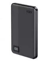 powerbank 20w - Ksix MagSlim, 5000mAh, 20W, USB-C PD, juodas (black) - 1 nuotrauka