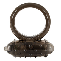 vibro ziedas - Vibruojantis penio žiedas "​​​Vibro Ring"​​​ (juodas) - 4 nuotrauka