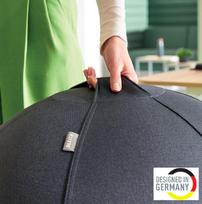 kamuolys 65 - Leitz Ergo aktyvaus sėdėjimo kamuolys 65 cm, Tamsiai pilka (Dark Grey) - 7 nuotrauka