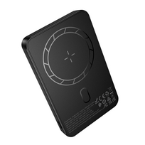 borofone power bank - Borofone BJ82 Dawn, 5000mAh, USB, magnetinis, su belaidžiu įkrovimu, juodas - 5 nuotrauka